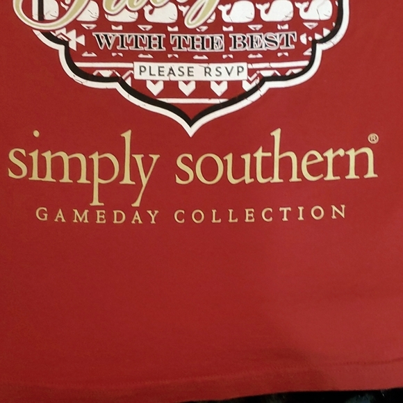 SIMPLY SOUTHERN Red/Black/Yellow Tailgate T-Shirt-Gameday Collection-Sz S - Picture 17 of 17
